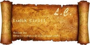 Ludik Cirill névjegykártya